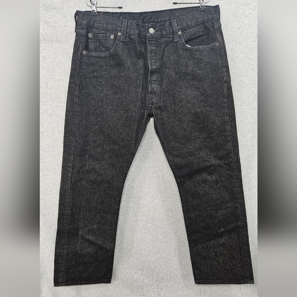 Levi's 501 Original Fit S40196 Vintage Black Wash Button Fly Men's Size 36x29 - Picture 1 of 7